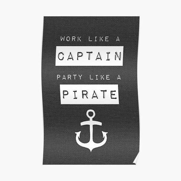 Captain Vs Pirate Poster For Sale By Bubbliciousart Redbubble 3042