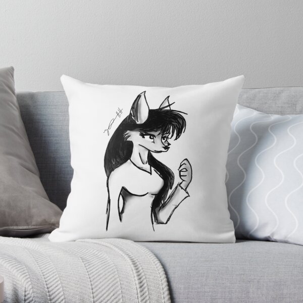 Fox Anthro Throw Pillow