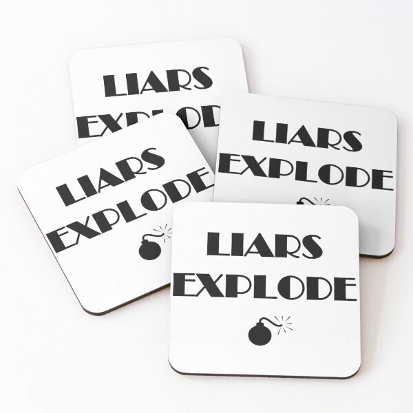 Item preview, Liars Explode Funny Sayings Quote Typography designed and sold by softechoStudio.