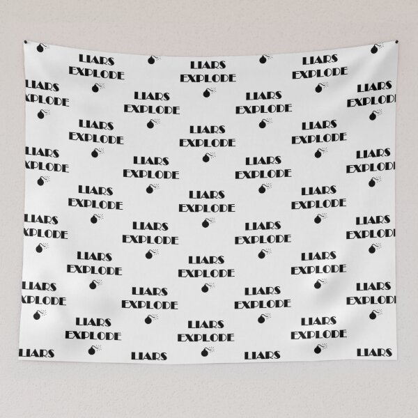 Item preview, Liars Explode Funny Sayings Quote Typography designed and sold by softechoStudio.