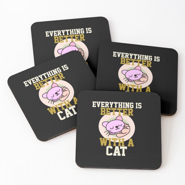 Item preview, Everything is better with a cat designed and sold by papaipapai198.