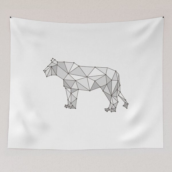 Item preview, Geometric Tiger, Black and White designed and sold by sanashibata.