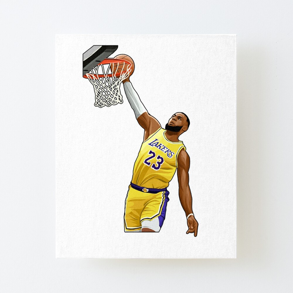 Basketball Lebron James Dunk Square Art Print  Lebron james dunking, Lebron  james art, Square art