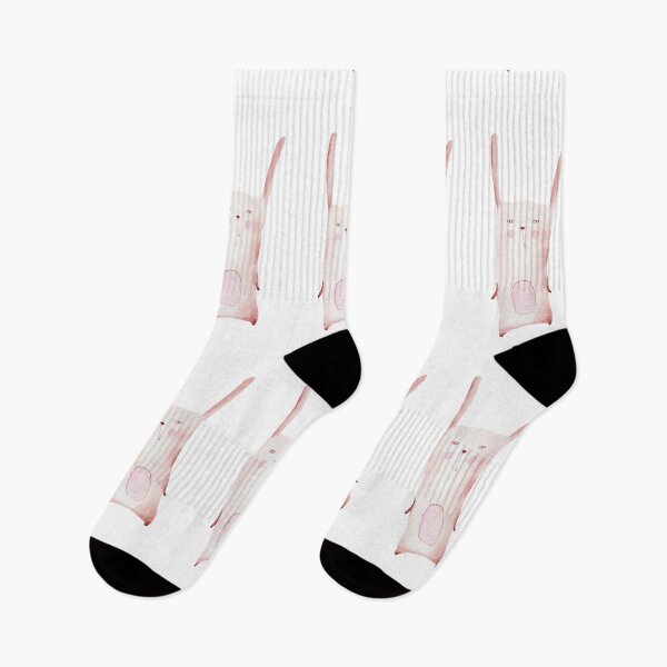 Item preview, Watercolor painted pink rabbit designed and sold by Galina Lyapina.