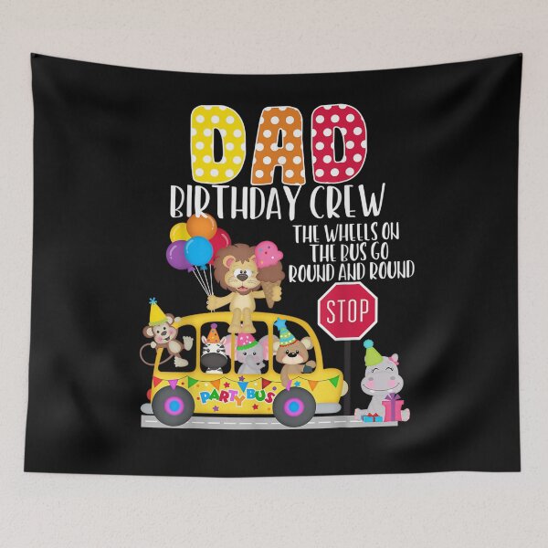 Item preview, The Wheels On The Bus Dad Birthday Crew Party Toddler Kids  designed and sold by tashiav.