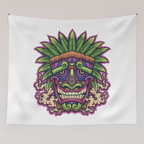 Item preview, Mayan Aztec Tikki Mask Hawaiian designed and sold by Vector Scout Lab.