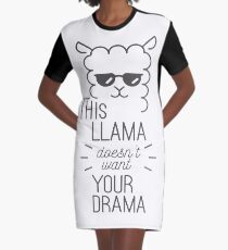 This Llama does not want your drama Graphic T-Shirt Dress