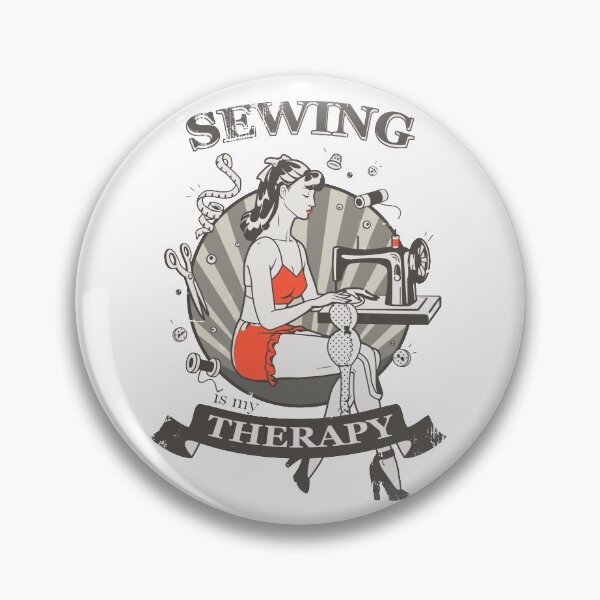 Item preview, Sewing is my therapy | Seamstress pinup girl | Vintage designed and sold by AnnaRuz.