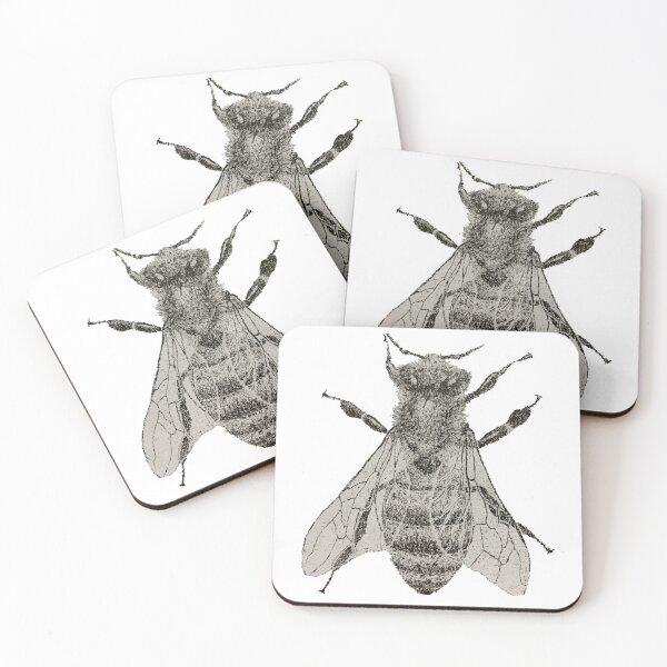 Artikelvorschau, Dotwork Biene Kunstdruck entworfen und verkauft von DrawWithSacha.