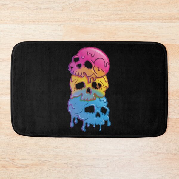 Item preview, Pansexual Flag Goth Skulls Pan Pride designed and sold by Irene Koh.