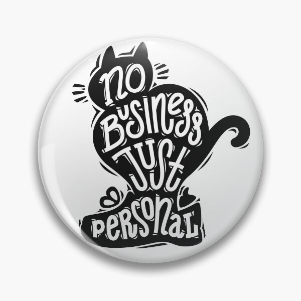 Item preview, Cat Calligraphy No Business Just Personal designed and sold by Voysla.