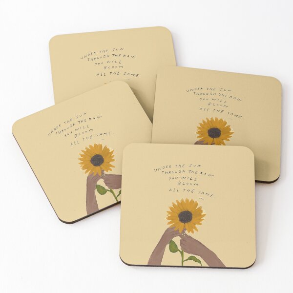 Item preview, Bloom quote - Sunflower and African American Black Woman Art designed and sold by morgansgoods.