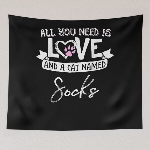 Item preview, Cute Cat Named Socks Design For Women And Girls  designed and sold by tashiav.