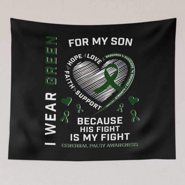 Item preview, Cp Dad I Wear Green Fighter Son Cerebral Palsy Awareness Mom designed and sold by BegayStore.