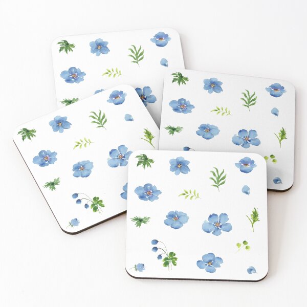 Item preview, Little Blue Flowers - Stickers designed and sold by Pavnud.