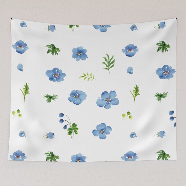 Item preview, Little Blue Flowers - Stickers designed and sold by Pavnud.
