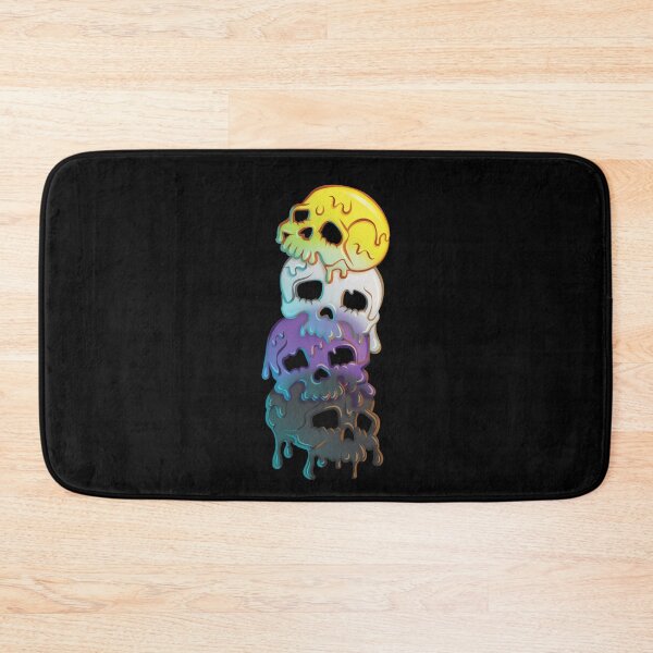 Item preview, Non-binary Pride Flag Goth Skulls Nonbinary designed and sold by Irene Koh.