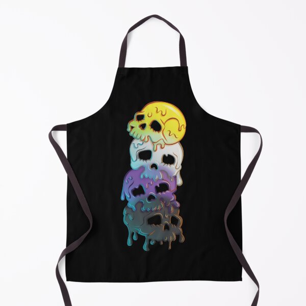 Item preview, Non-binary Pride Flag Goth Skulls Nonbinary designed and sold by Irene Koh.
