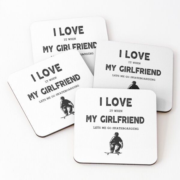 Item preview, skate I Love it when My Girlfriend Lets Me Go Skateboarding Gift for skater , Funny Meme Gift for Best Friend boyfriend girlfriend designed and sold by joygift369.