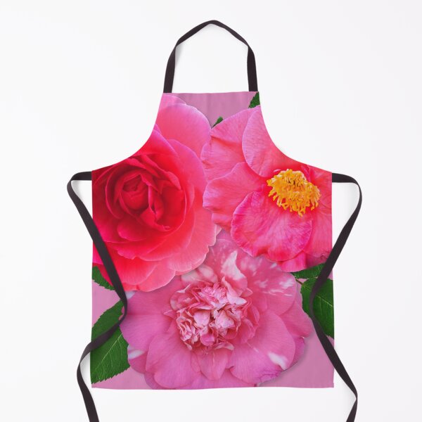 Item preview, Pink Camellia flower scarf and borders designed and sold by SueKnox.