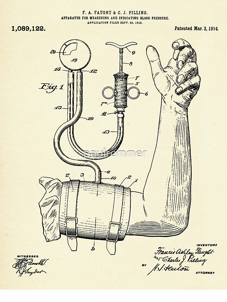 Apparatus for measuring and indicating blood pressure