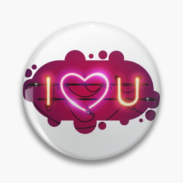 Item preview, I Love You with Pink Heart Neon Sign designed and sold by Voysla.