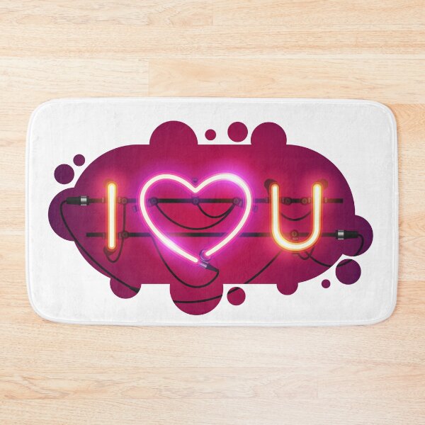 Item preview, I Love You with Pink Heart Neon Sign designed and sold by Voysla.