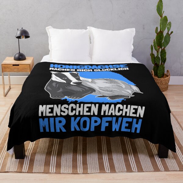 Artikelvorschau, Honigdachs Kopfschmerzen Dachs Marder Spruch entworfen und verkauft von madgrfx.