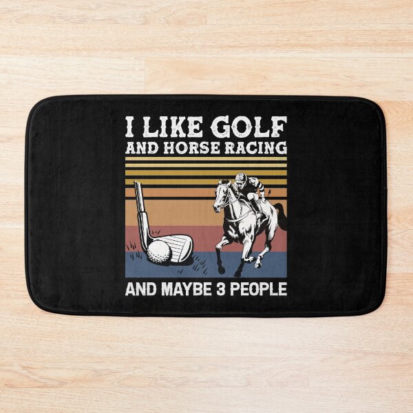 Item preview, I Like Golf And Horse Racing And Maybe 3 People Funny Golf Player Lover, HorseOwner Lover Retro Vintage Gift designed and sold by Theobsessed01.