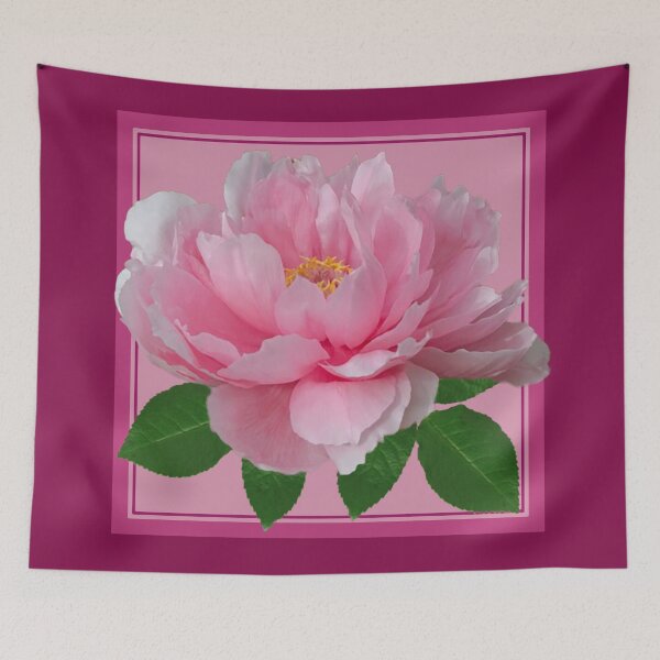 Item preview, Pink Peony with pollen and pink borders designed and sold by SueKnox.