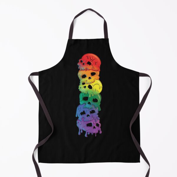 Item preview, Gay Pride Flag Rainbow Skulls LGBT designed and sold by Irene Koh.