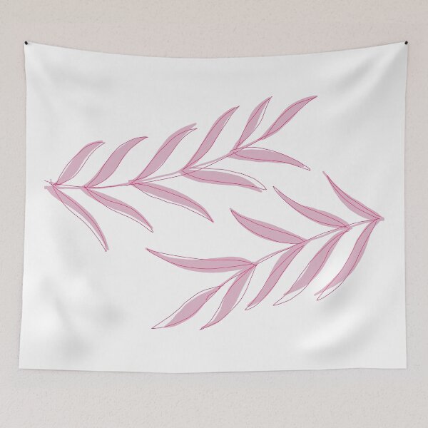 Item preview, "cute bohemian minimalist pink leaves" designed and sold by tudoo.