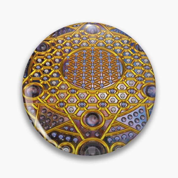 Flower of life Grid Healing Code Pin