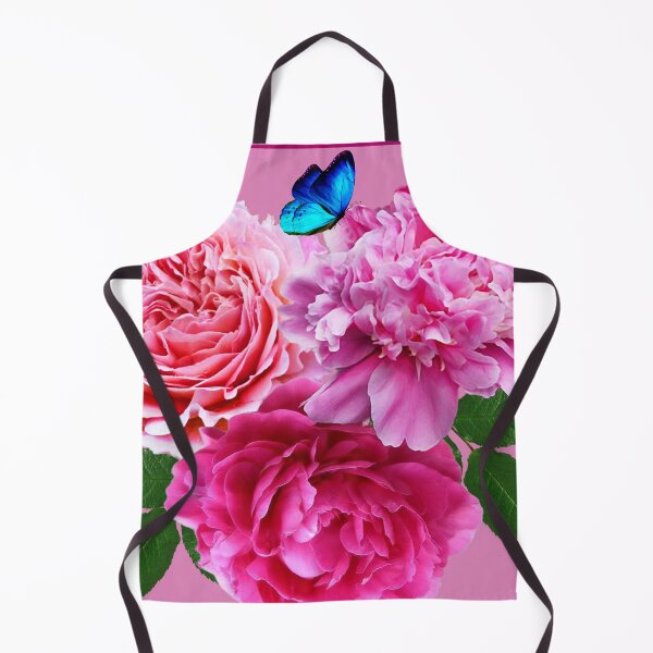 Item preview, Pink peony with butterfly flower and with a pink border designed and sold by SueKnox.