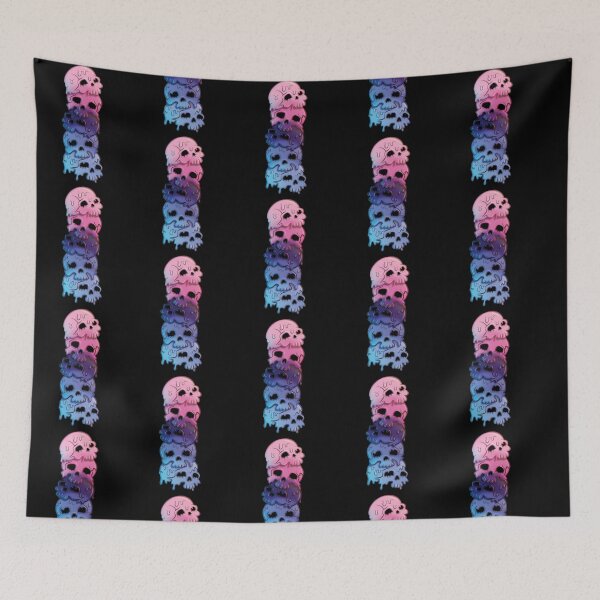 Item preview, Omnisexual Pride Flag Goth Skull Tower designed and sold by Irene Koh.