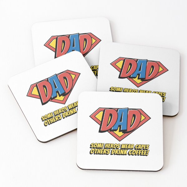 Item preview, Dad Some Heros Wear Capes Others Drink Coffee designed and sold by GlitterState.