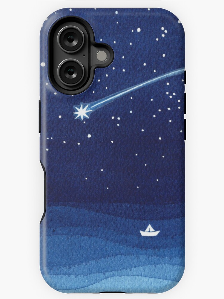 Thumbnail 1 von 4, iPhone-Hülle, Sternschnuppe, Sternschnuppe, Segelboot, Ozeanwellen, blaues Meer designt und verkauft von VApinx.