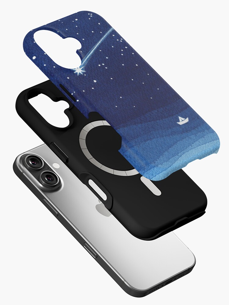 Thumbnail 2 von 4, iPhone-Hülle, Sternschnuppe, Sternschnuppe, Segelboot, Ozeanwellen, blaues Meer designt und verkauft von VApinx.