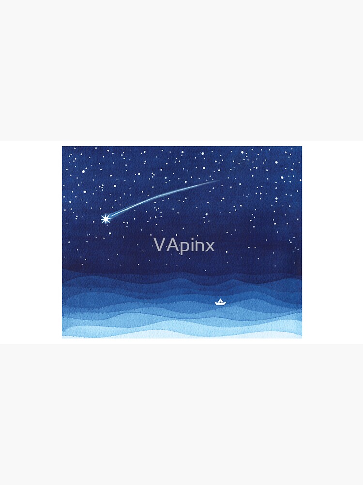 Thumbnail 6 von 6, Bucket Hat, Sternschnuppe, Sternschnuppe, Segelboot, Ozeanwellen, blaues Meer designt und verkauft von VApinx.