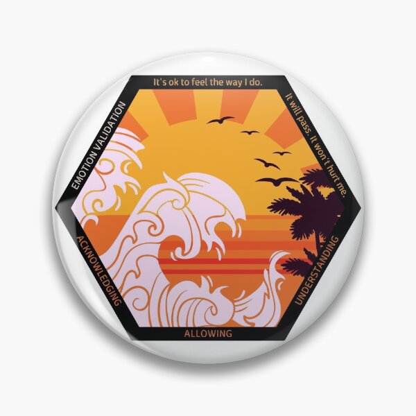 Item preview, Emotion Regulation DBT skills practice: Emotion Validation. The Hexagon Collection, the strongest shape symbolizing strength and wisdom, the shape chosen by wise bees. designed and sold by Orianah.