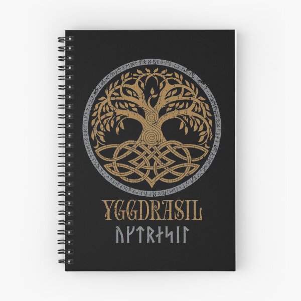 Artikelvorschau, Yggdrasil Baum des Lebens Norse Viking Pagan Futhark Runes Distressed entworfen und verkauft von BluePagan.