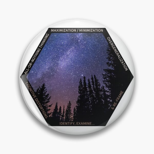 Item preview, Emotion Regulation DBT skills practice: Cognitive Distortions. The Hexagon Collection, the strongest shape symbolizing strength and wisdom, the shape chosen by wise bees. designed and sold by Orianah.