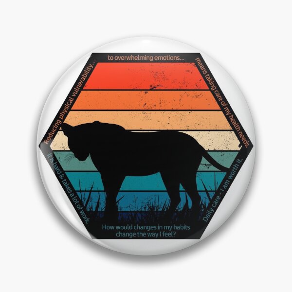 Item preview, Emotion Regulation DBT skills practice: Emotions & Physical Vulnerability. The Hexagon Collection, the strongest shape symbolizing strength and wisdom, the shape chosen by wise bees. designed and sold by Orianah.