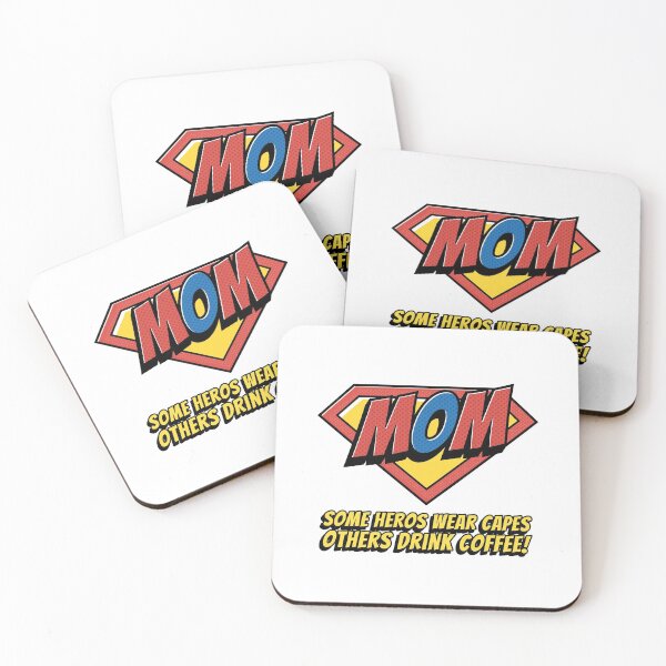 Item preview, Mom Some Heros Wear Capes Others Drink Coffee designed and sold by GlitterState.