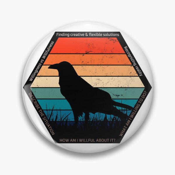 Item preview, Distress Tolerance DBT skills practice: Willingness vs Willfulness. The Hexagon Collection, the strongest shape symbolizing strength and wisdom, the shape chosen by wise bees. designed and sold by Orianah.