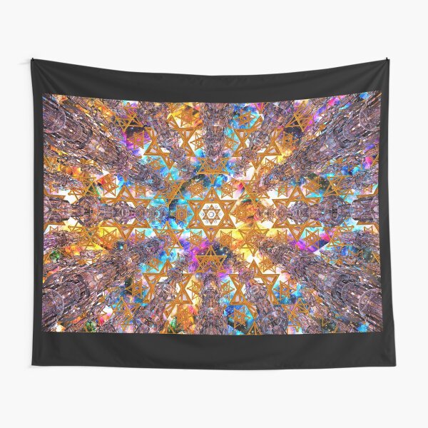 Crystal Stargate Healing Room Tapestry