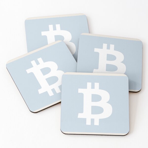 Item preview, Cryptocurrency Art pastel blue, Abstract Exhibition Crypto, Bitcoin, Bitcoin Walll Decor designed and sold by re-make-.