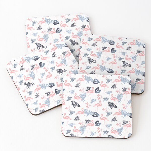 Item preview, Tropical pink and blue leaf pattern designed and sold by Arne Smet.