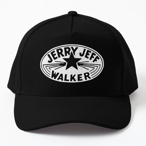 Jerry Jeff Walker white vintage logo Baseball Cap