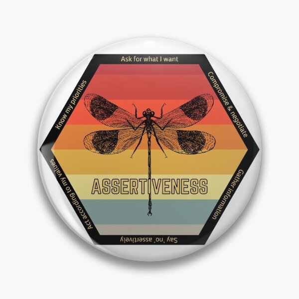 Item preview, Interpersonal Effectiveness DBT skills practice: Assertiveness Skills. The Hexagon Collection, the strongest shape symbolizing strength and wisdom, the shape chosen by wise bees. designed and sold by Orianah.